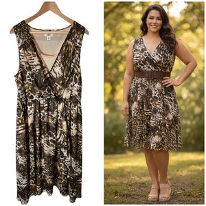 Cato Beige Sleeveless Dress